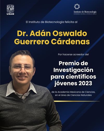 La Academia Mexicana de Ciencias premia al Dr. Adán Oswaldo Guerrero Cárdenas